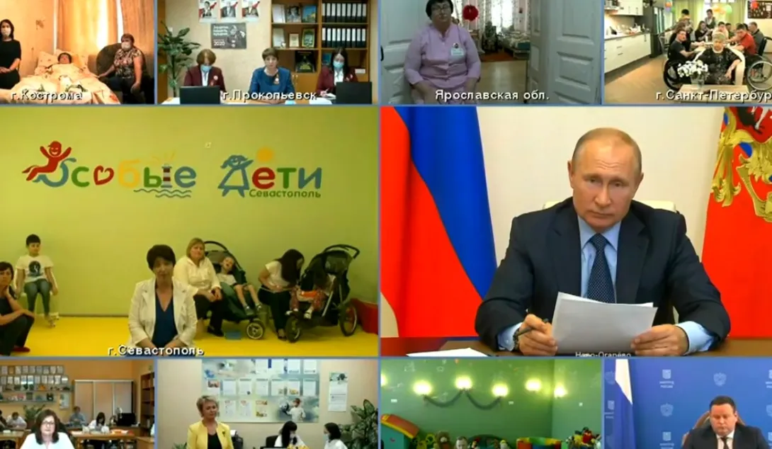 Владимир Путин увидел отремонтированное помещение «Особых детей» Севастополя 
