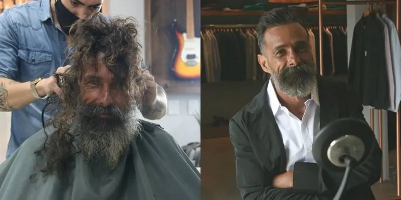 Бразильский бездомный зашёл подстричься и нашёл свою семью