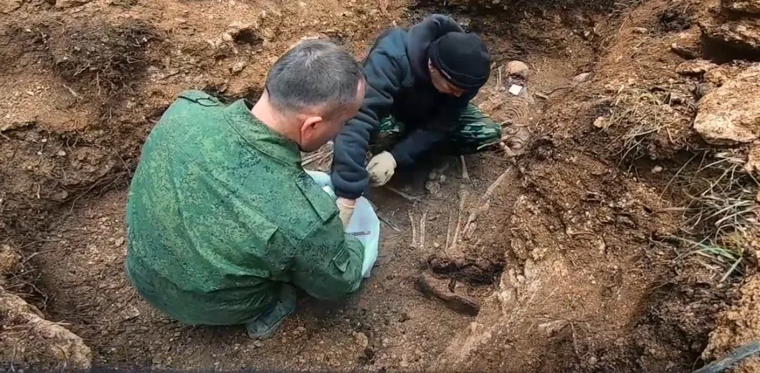 В Севастополе обнаружили останки 17 красноармейцев