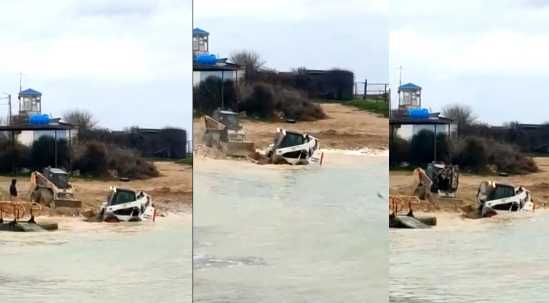 В Севастополе трактора играют в «репку» у моря