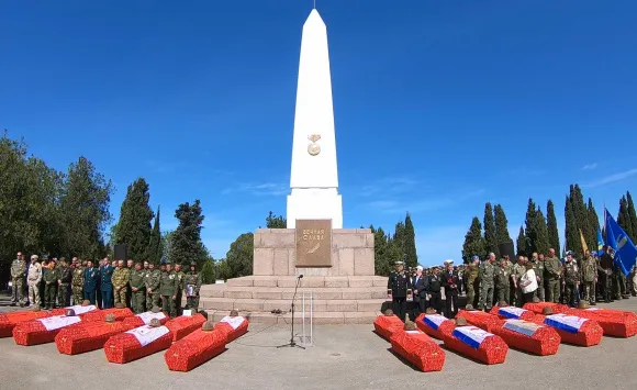 На Мемориальном кладбище под Севастополем захоронили останки 277 бойцов