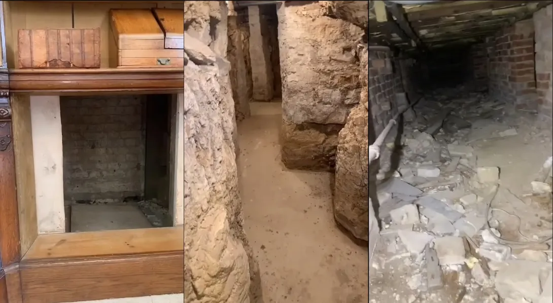 Мужчина обнаружил тайные катакомбы у себя под домом. Видео