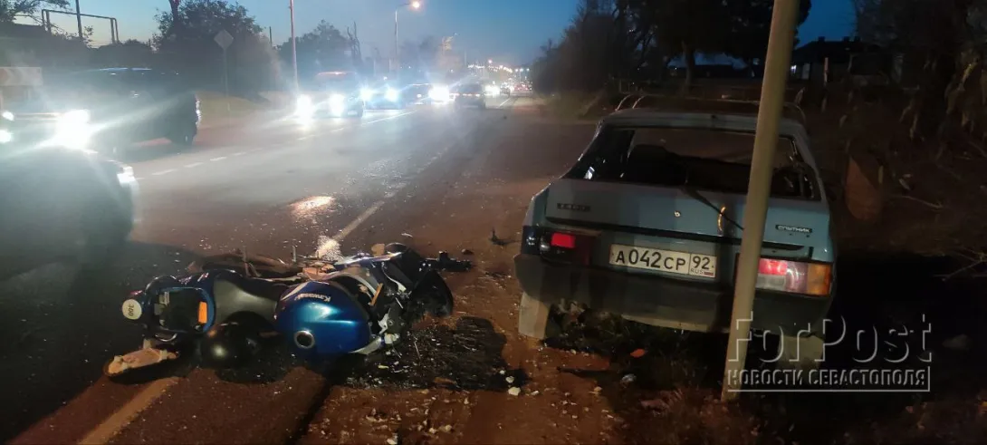 В Севастополе мотоциклист после ДТП впал в кому