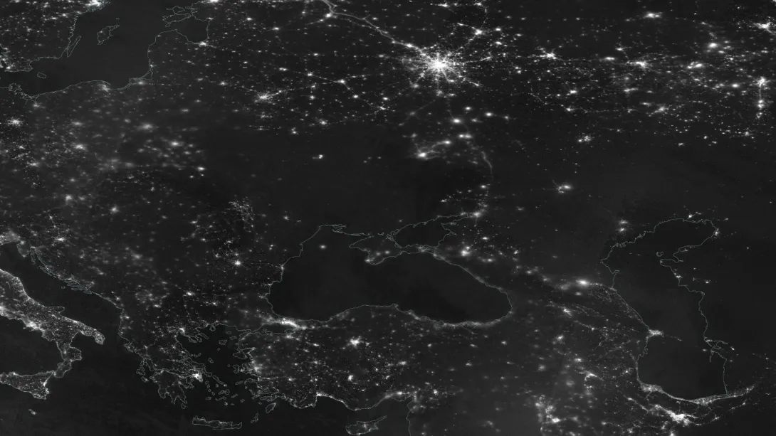 NASA показало ночной снимок погрузившейся во тьму Украины