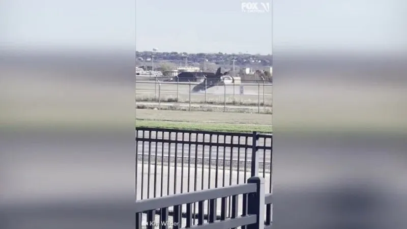 Крушение американского истребителя попало на видео
