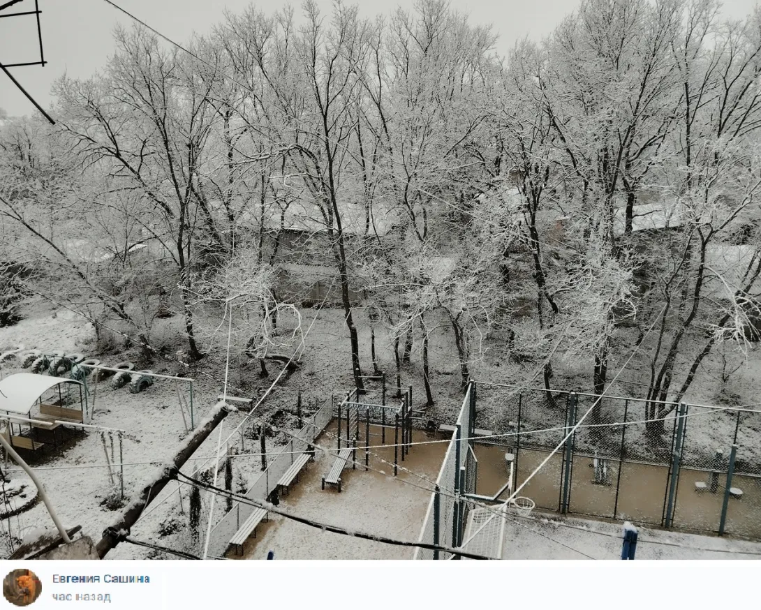 В Севастополе выпал первый снег 