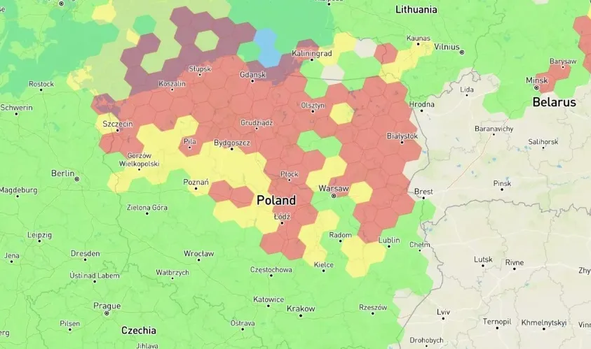 Российских военных заподозрили в подавлении сигнала GPS в половине Польши