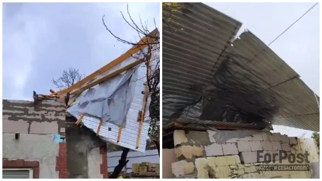 После ноябрьского урагана частный жилой дом в Севастополе стал непригоден для жилья