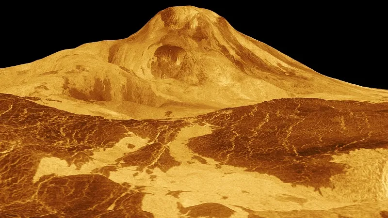 Компьютерное изображение горы Маат на Венере