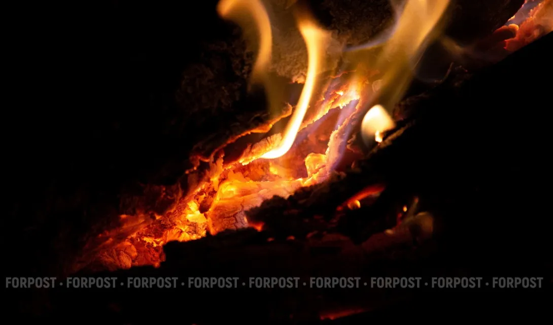 В Севастополе сгорел микроавтобус Ford