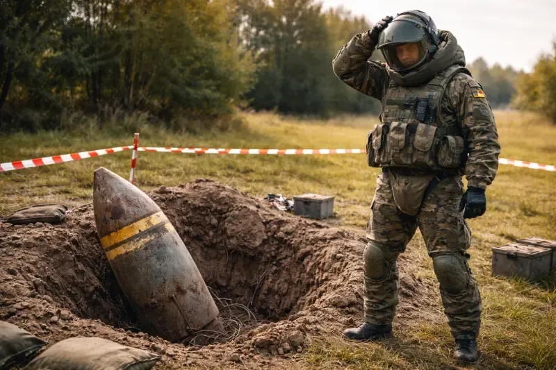 58 раненых: в Германии сапёры приняли фугасную бомбу за зажигательную