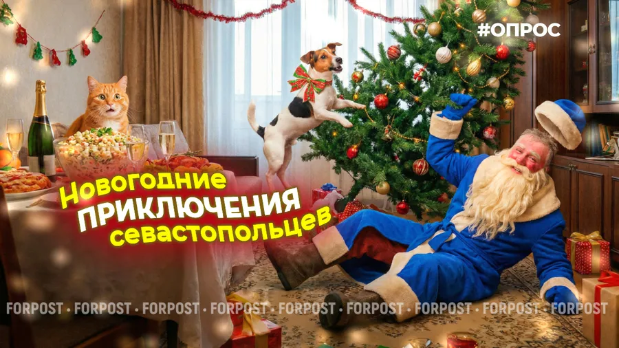 Кошки на ёлке, Дед Мороз подшофе и Путин в ночи – в Новый год может случиться что угодно