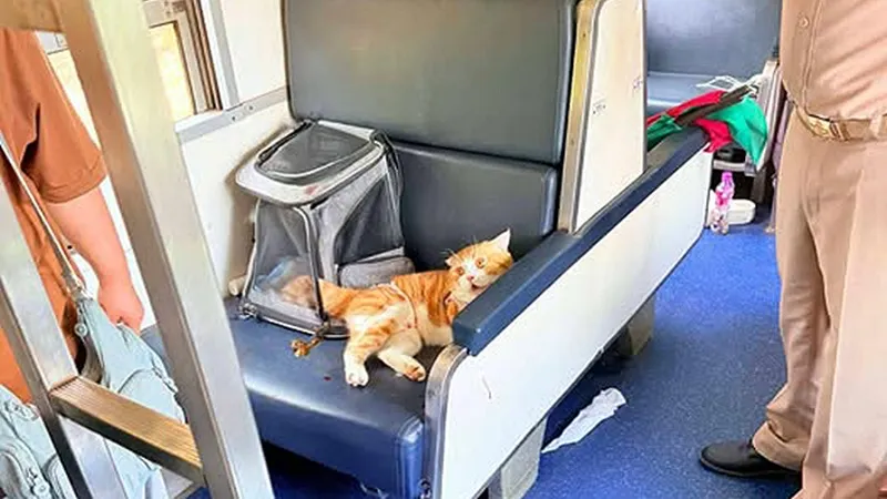 Нервного кота обвинили в опоздании поезда на семь часов