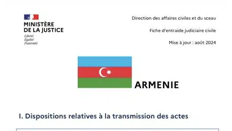 Французские чиновники «установили» флаг Азербайджана над Арменией