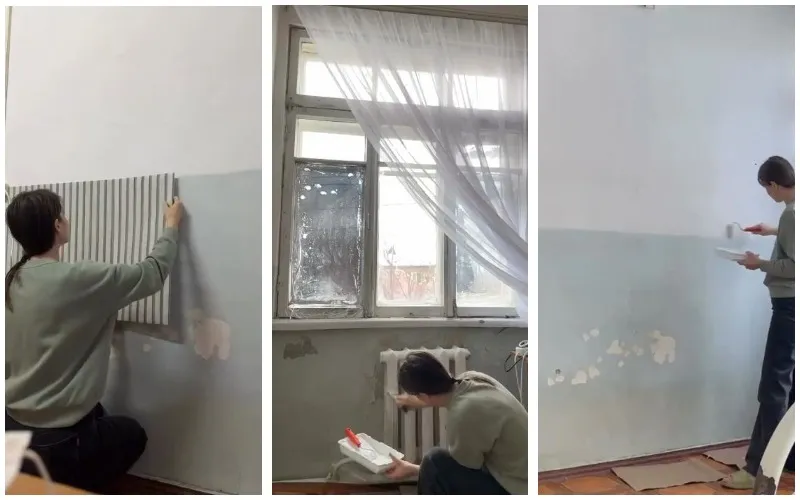 Пациентка устала лечиться в разрухе и сама отремонтировала больничную палату