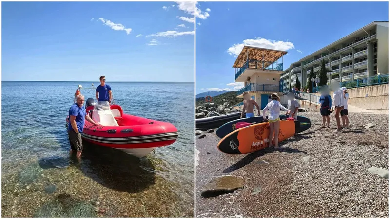 Двух москвичей на сапбордах унесло от берега Крыма на километр в море
