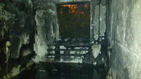 Квартира в жилом доме Нахимовского района Севастополя выгорела дотла
