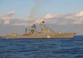 Гвардейский ракетный крейсер Черноморского флота «Москва» вошел в Средиземное море