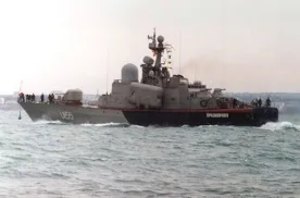 Ракетный корвет ВМСУ “Приднепровье” отрабатывает учебно-боевые задачи в Черном море