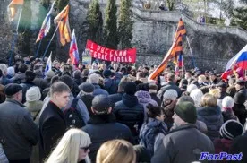 В митинге, проведенном НОД в Севастополе, приняло участие около ста человек