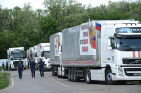 Гуманитарный конвой МЧС прибыл на украинскую границу