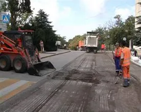 Ремонт дорог на центральном кольце Севастополя завершат к концу года