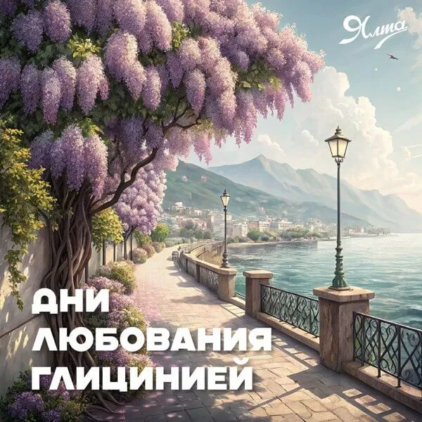 крым ялта глициния фестиваль весна туризм
