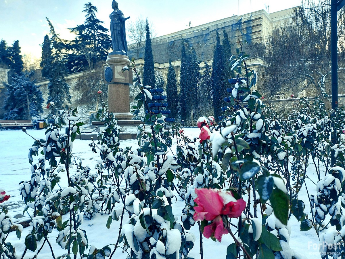 севастополь центр города снег в севастополе новости погода в севастополе екатеринский сквер