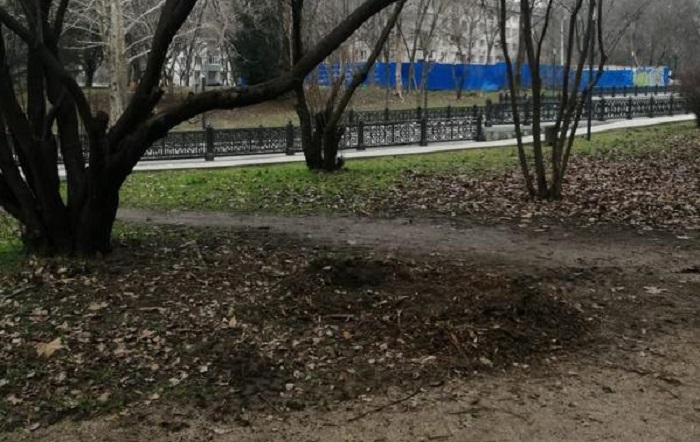 крым симферополь парк яма провал благоустройство