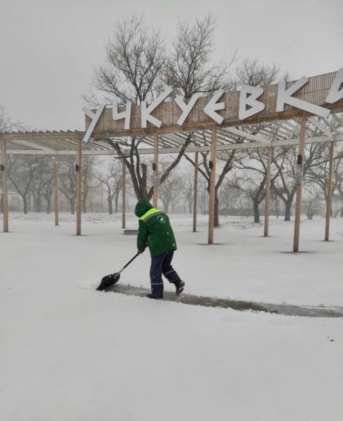 Севастополь Учкуевка снег