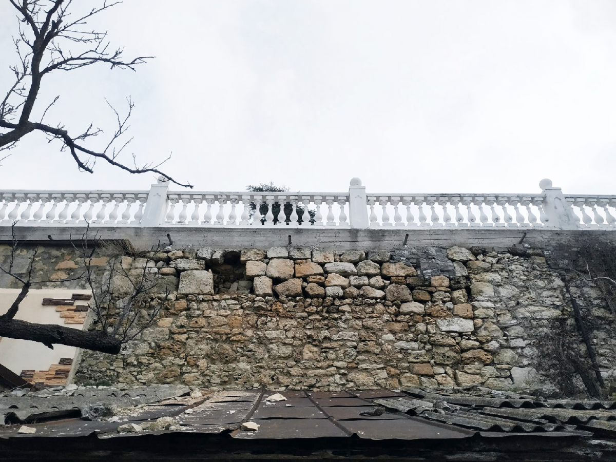 подпорная стена, центр Севастополя, обрушение, ремонт 