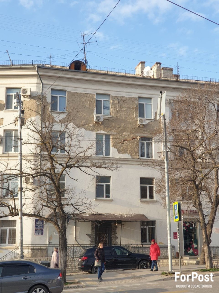 героев севастополя фасад обрушение ремонт