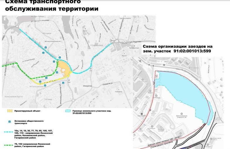 схема будущей застройки участика в Севастополя