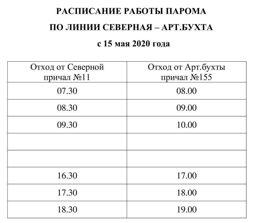 Расписание катеров севастополь 2024