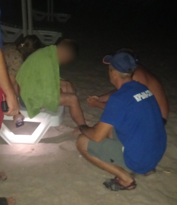 крым оленевка ночь спасатели пляж море ЧП пловец спасение