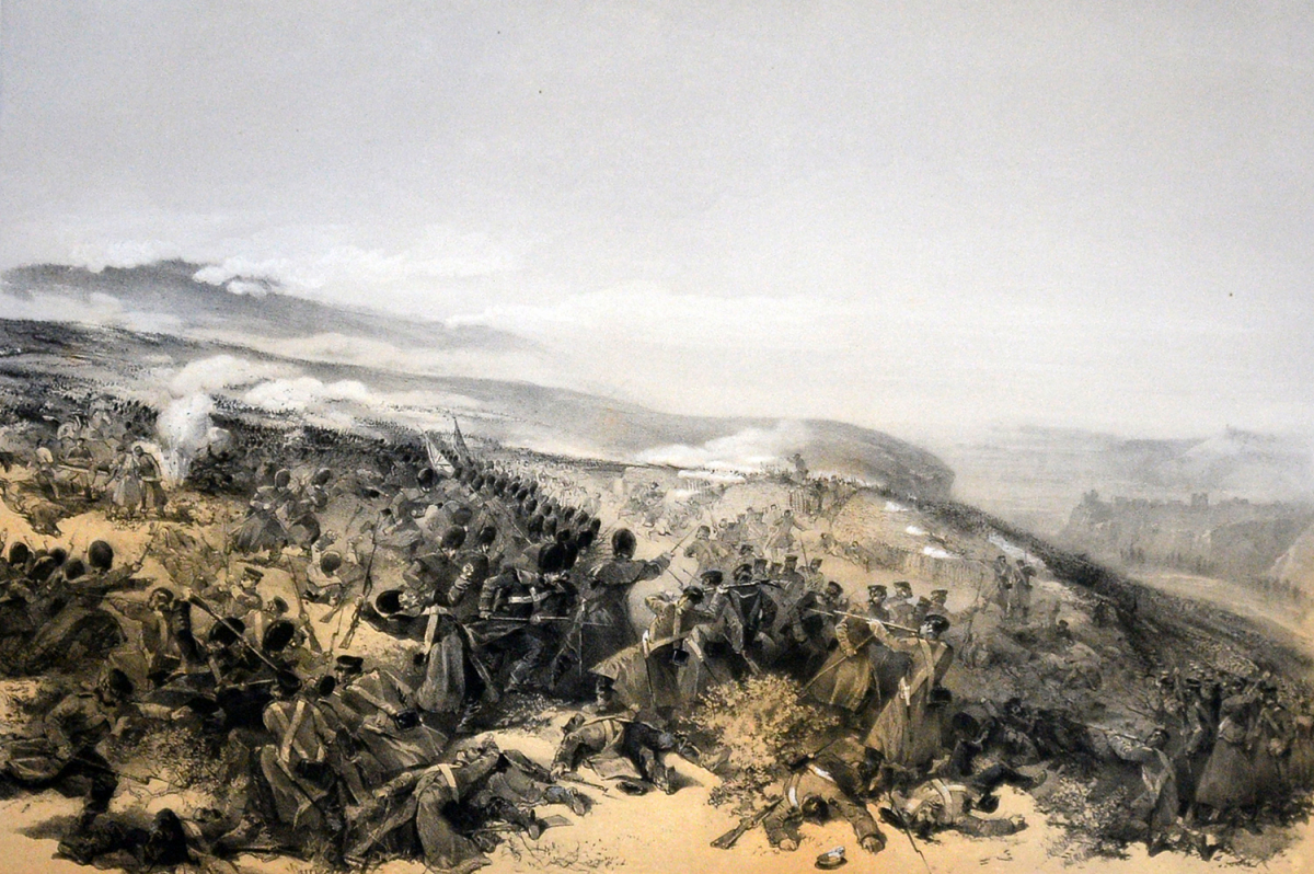 Крымская война, оборона Севастополя, гравюра