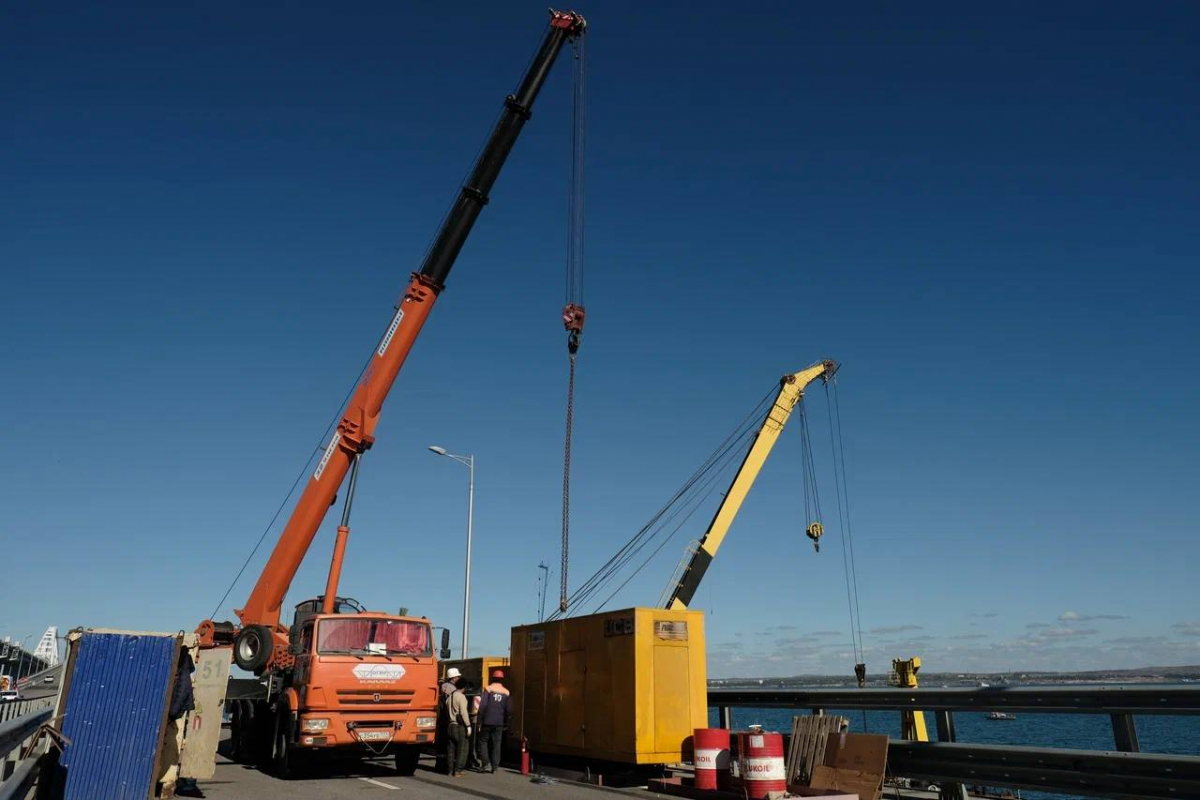крымский мост рабочие восстановление теракт взрыв подрыв ремонт